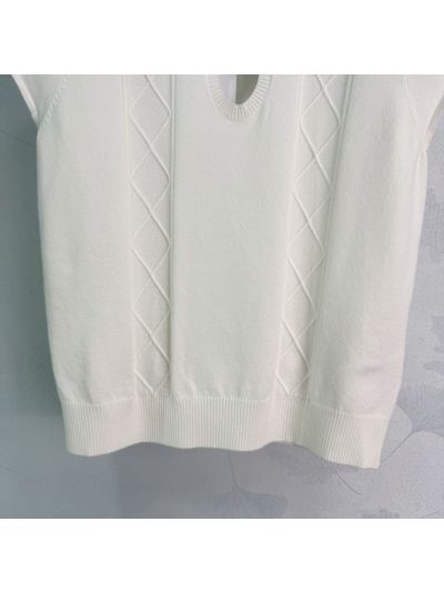 Valentino Bow Short Sleeve Knit Top