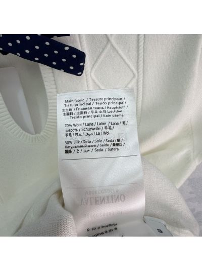 Valentino Bow Short Sleeve Knit Top
