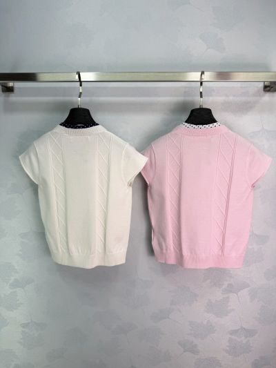 Valentino Bow Short Sleeve Knit Top