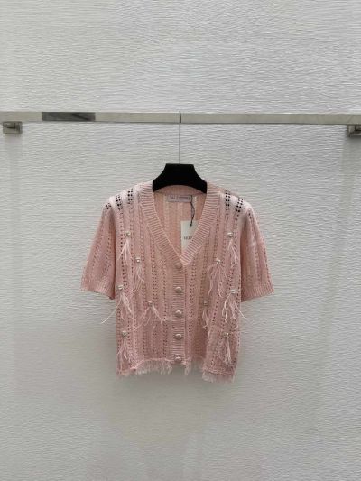 Valentino V-Neck Short Sleeve Cardigan