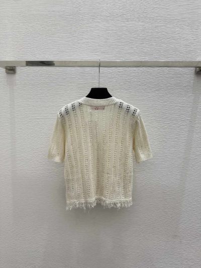Valentino V-Neck Short Sleeve Cardigan
