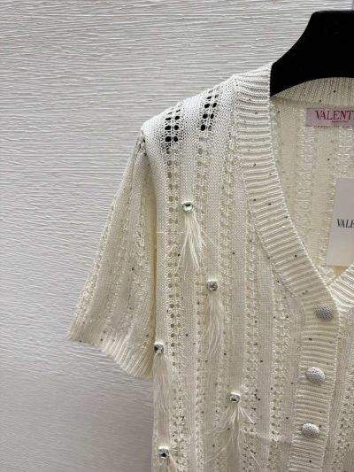 Valentino V-Neck Short Sleeve Cardigan