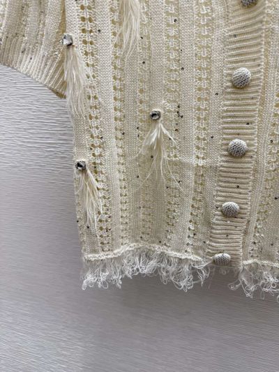 Valentino V-Neck Short Sleeve Cardigan