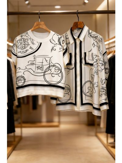 Versace Silk Short Sleeve Shirt