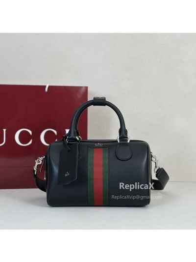 Gucci Web Trademark Small Duffle Bag 866980 in Black
