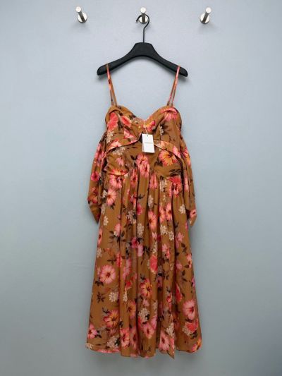 Zimmermann Bow Floral Dress in Multicolor