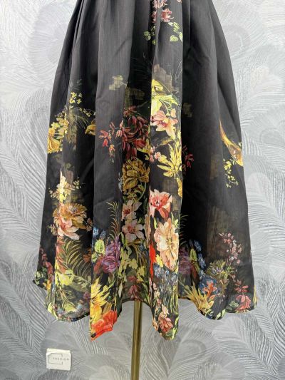 Zimmermann Linen Floral Dress in Multicolor