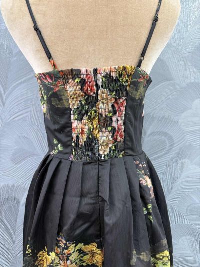 Zimmermann Linen Floral Dress in Multicolor