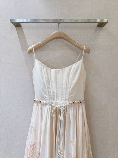 Zimmermann Midi Linen Dress in Multicolor