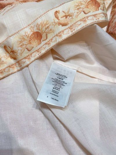 Zimmermann Midi Linen Dress in Multicolor