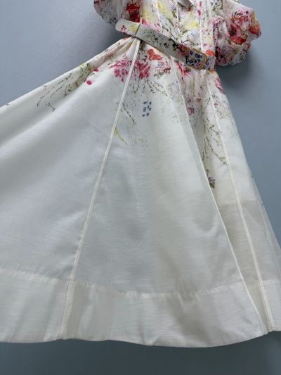 Zimmermann Puff Sleeve Floral Dress in Multicolor